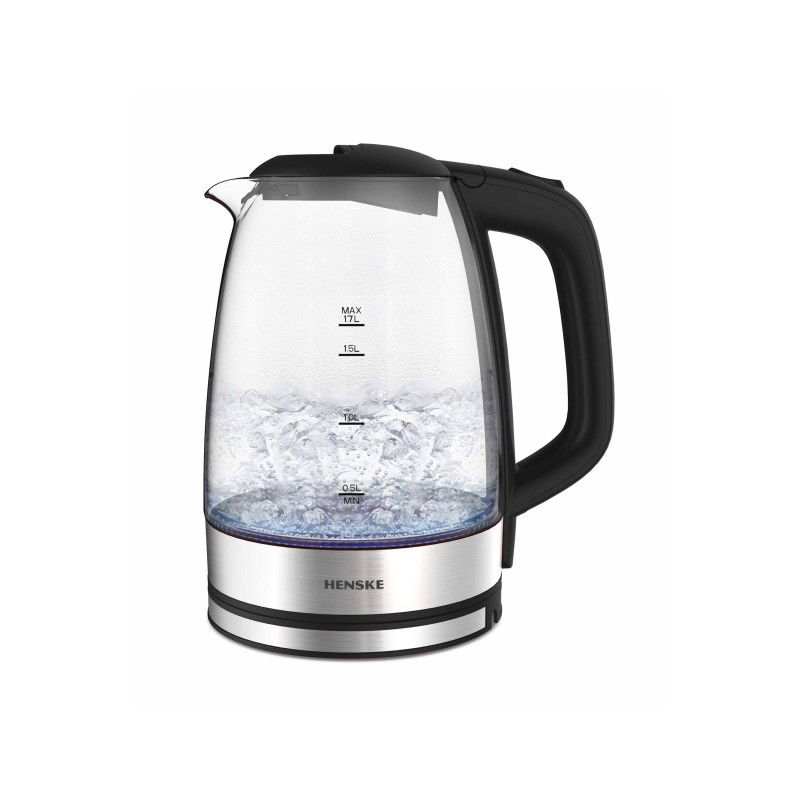 Elektrinis, stiklinis virdulys HENSKE KEGX8008AGS, 1,7 l