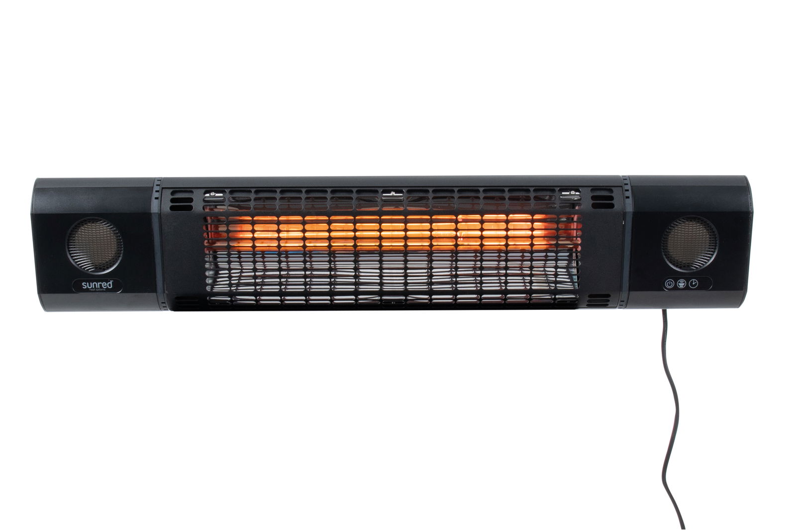 Infraraudonųjų spindulių šildytuvas SUNRED SOUND-2000W, 2000 W, juodas