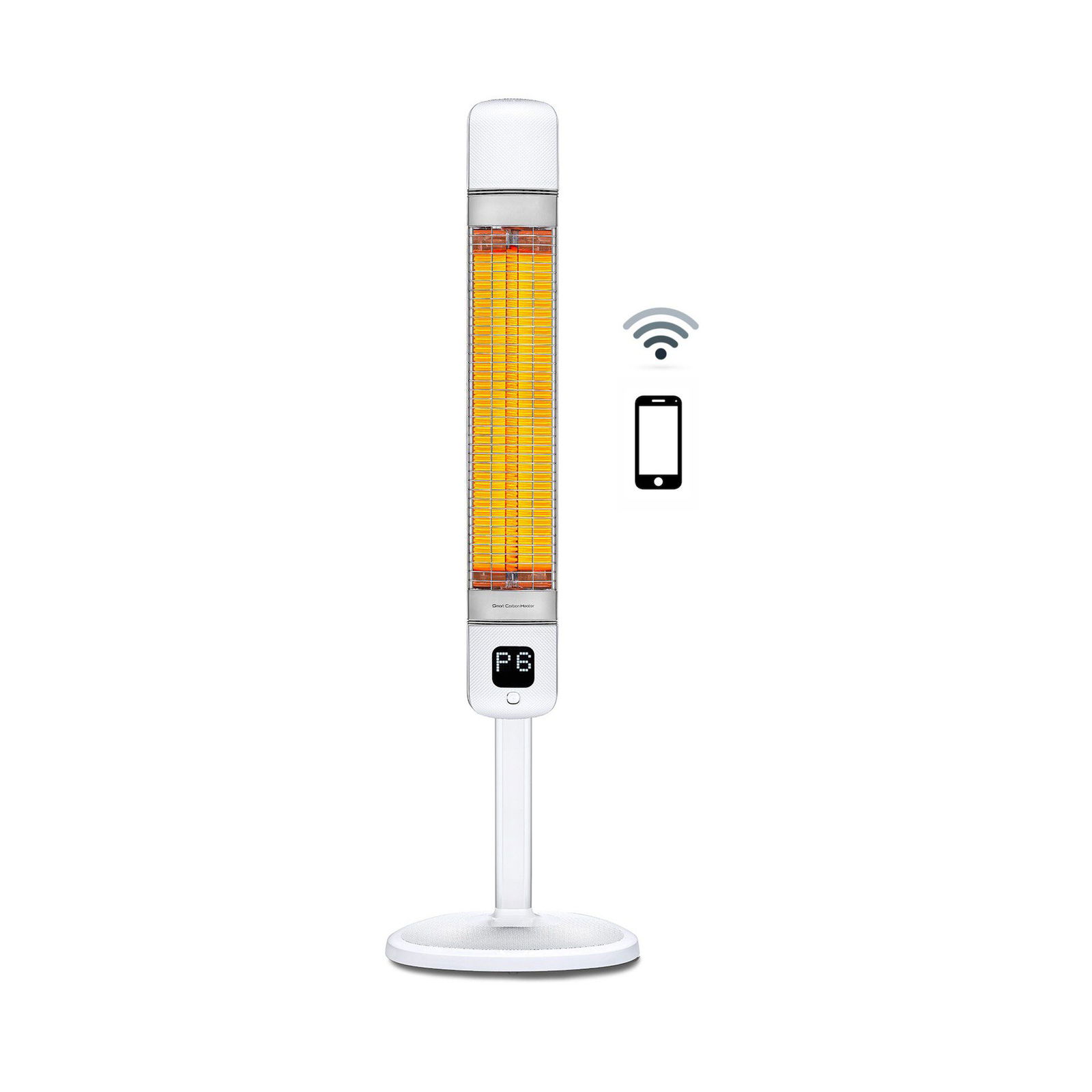 Infraraudonųjų spindulių šildytuvas Mila-WiFi, 2500 W, baltas