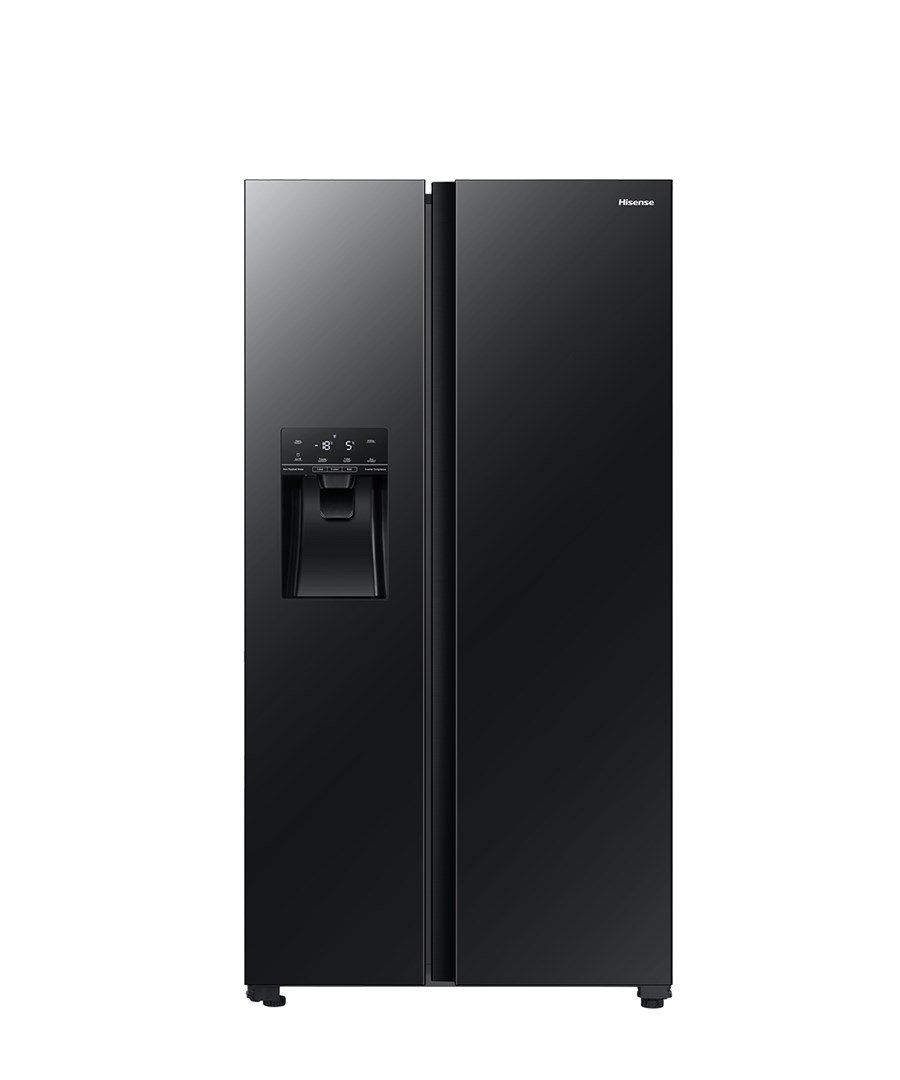 Hisense RS694N4GBE dviduris šaldytuvas-šaldiklis Pastatomi 562 L E Juoda