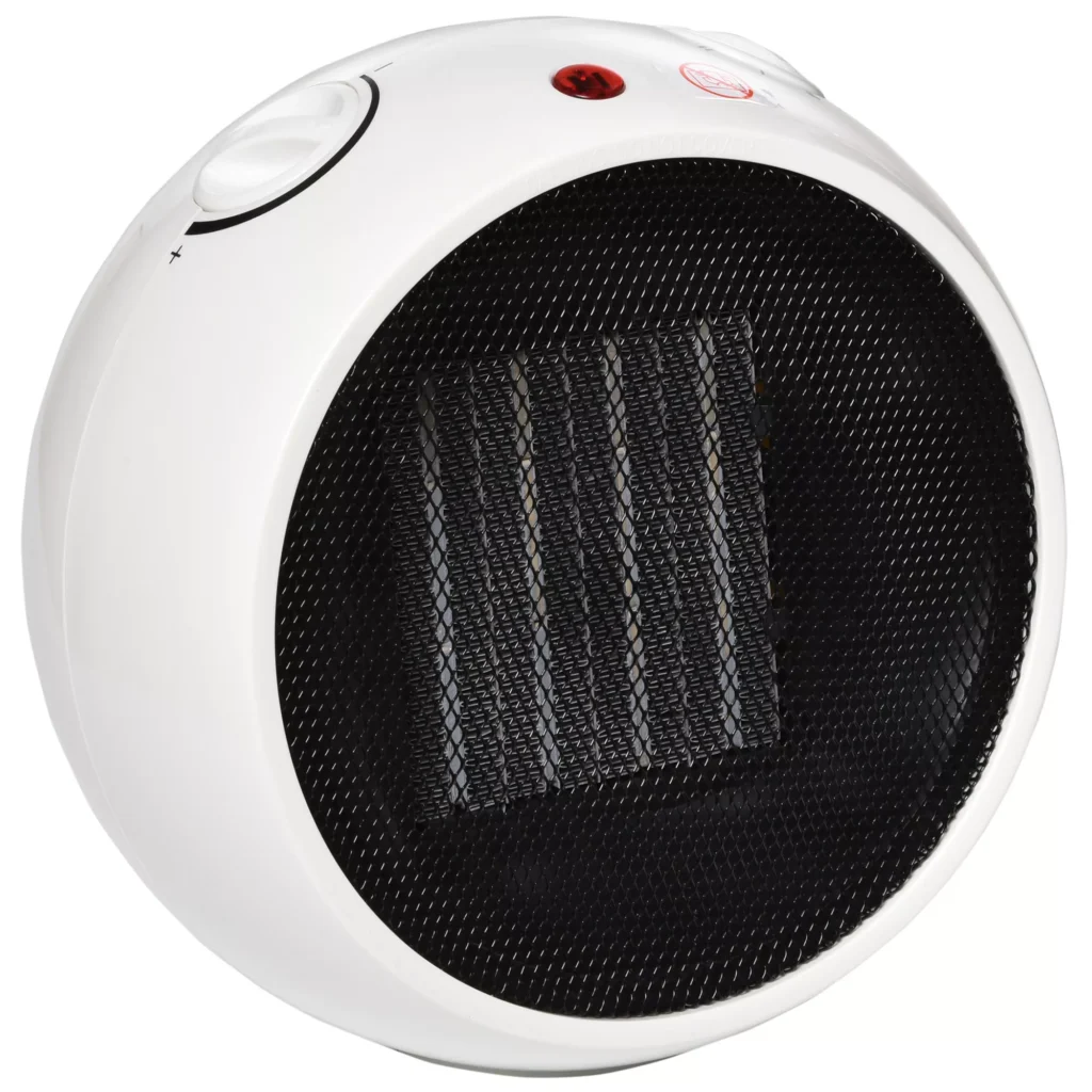 Elektrinis šildytuvas, ventiliatorius 900W/1500W  - baltas 22 x 18,5 x 21 cm