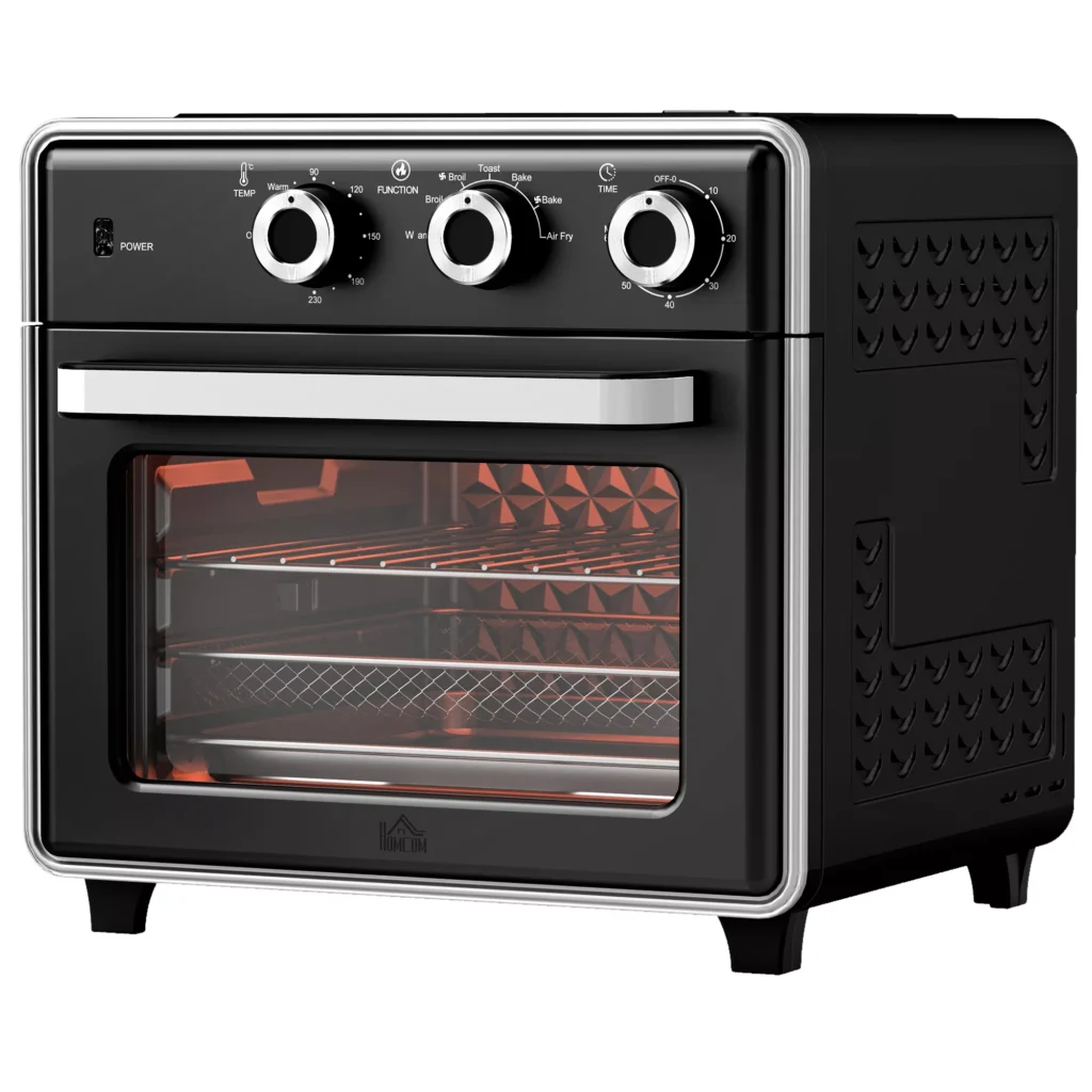 Mini orkaitė su konvekcija, kepimo skardomis, grotelėmis ir trupinių dėže 20L, 90 °C-230 °C ,1400 W