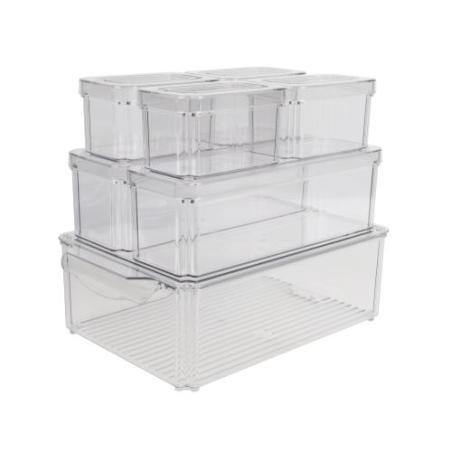 Plastikinių talpų rinkinys Nordic Quality 7 vnt / 2360037|4xBT073+2xBT075+1xBT077