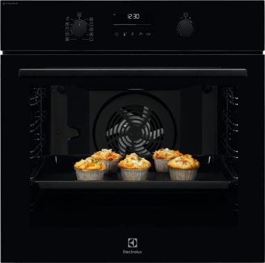 Juodos spalvos orkaitė Electrolux"SteamBake" EOD6P77WZ
