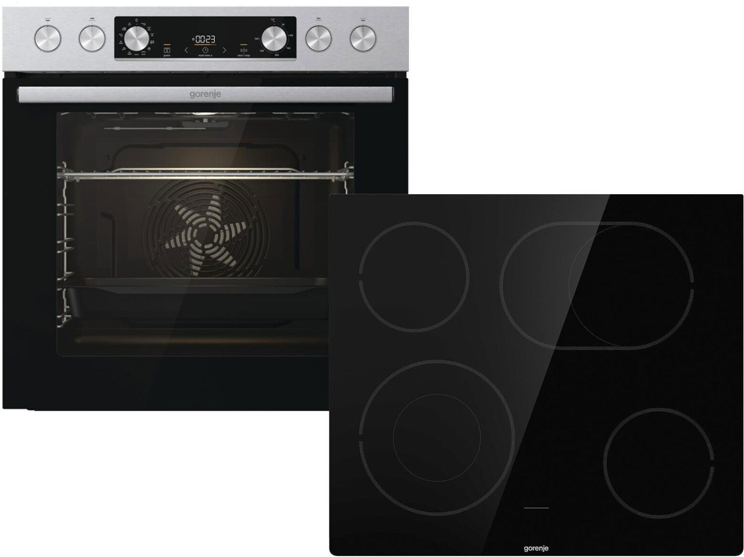 Įmontuojama orkaitė Gorenje BC6737E02X + kaitlentė Gorenje ECD643BSC + teleskopiniai bėgeliai 863768