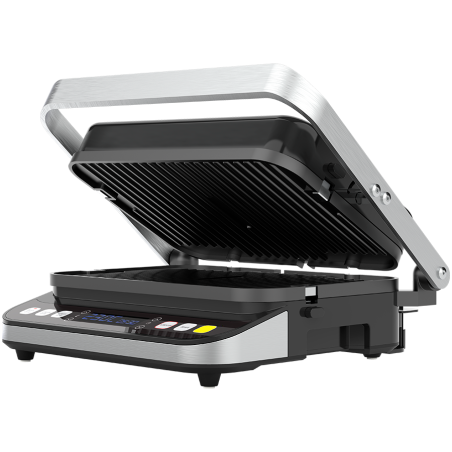 AENO ''Electric Grill EG1: 2000W, 3 heating modes - Upper Grill, Lower Grill, Both Grills  Defrost, Max opening angle -180°, Temperature regulation, Timer, Removable double-sided plates, Plate size 320*220mm''|AEG0001