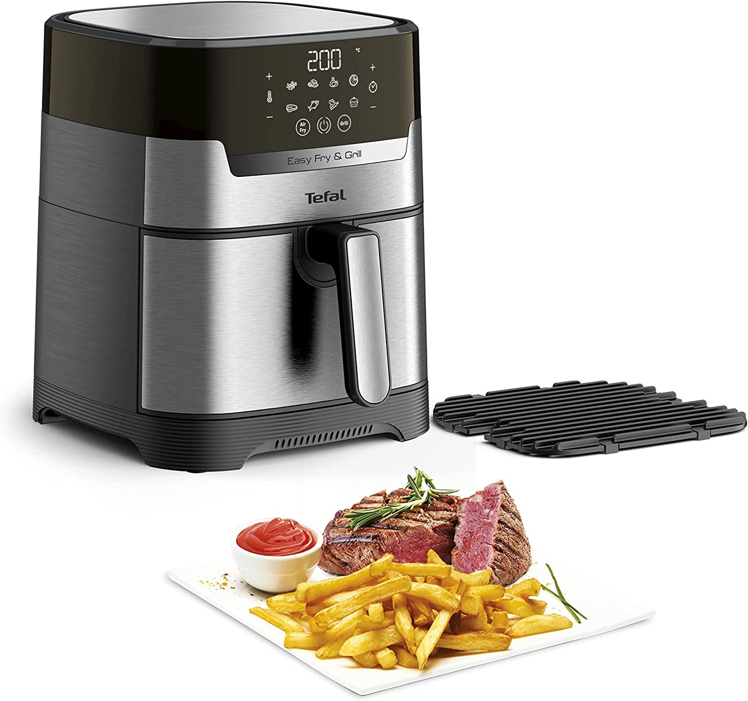 Karšto oro gruzdintuvė Tefal EY 505D 2-in-1 Easy Fry & Grill Deluxe