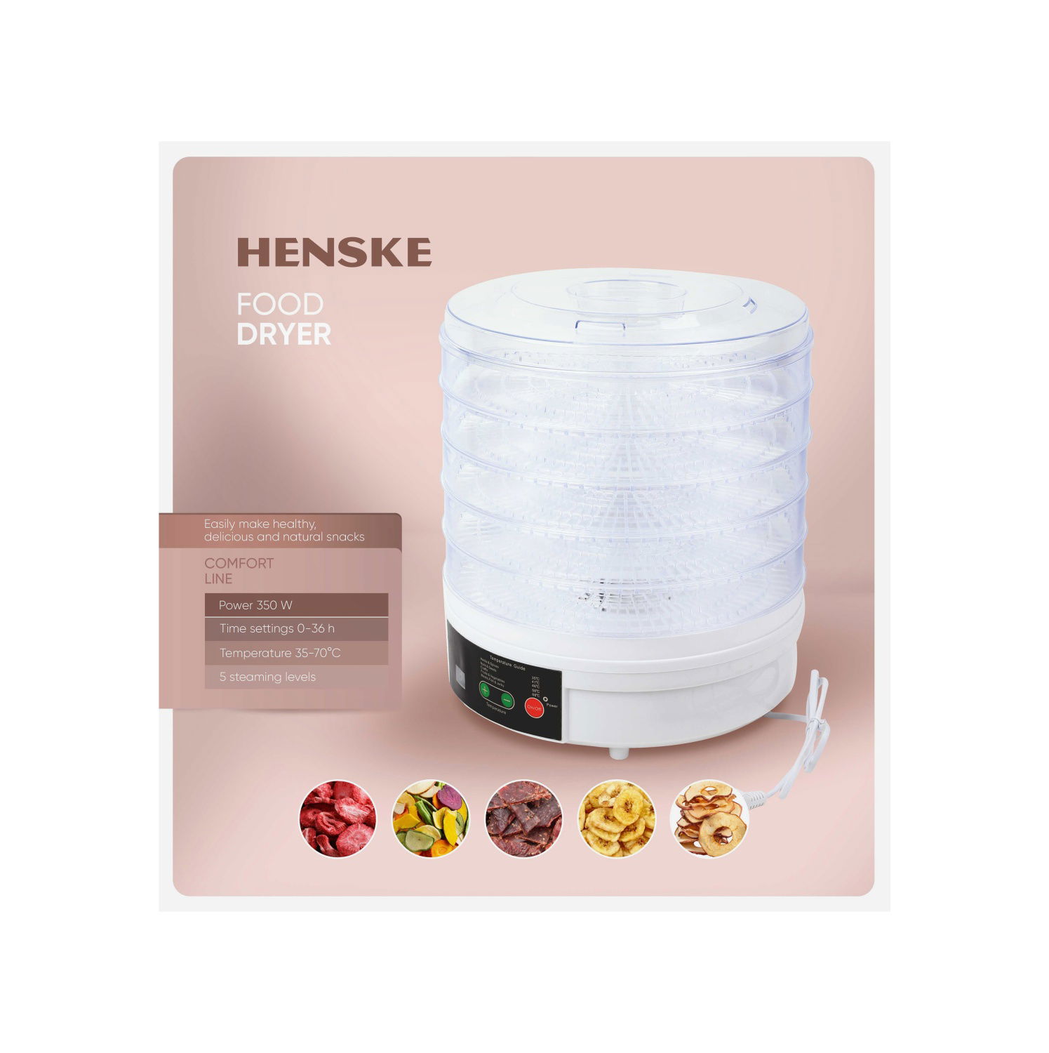 Vaisių ir daržovių džiovyklė HENSKE 770D