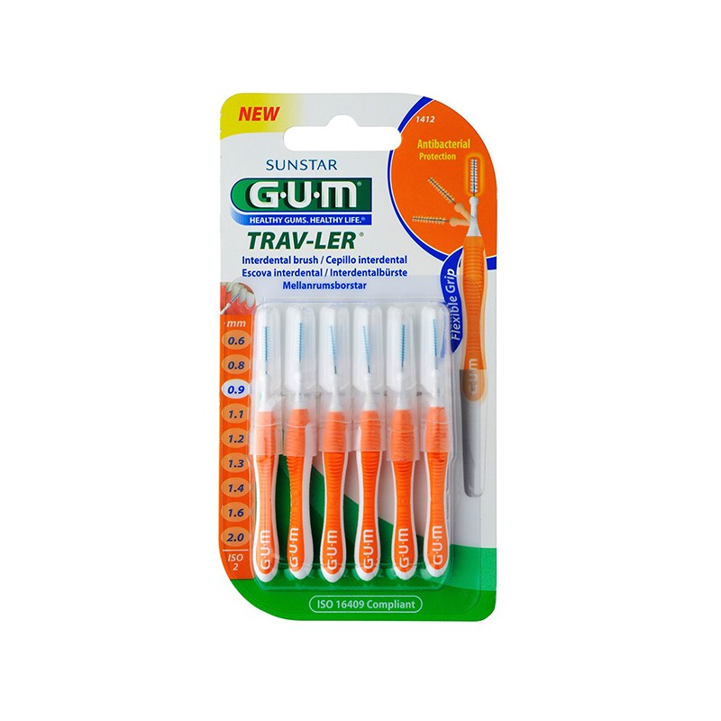 GUM Trav-Ler 0.9 mm tarpdančių šepetėliai N6