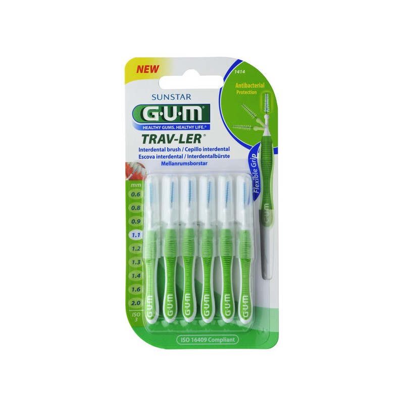 GUM Trav-Ler 1.1 mm tarpdančių šepetėliai N6