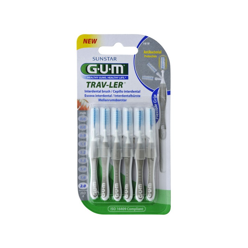 GUM Trav-Ler 2.0 mm tarpdančių šepetėliai N6