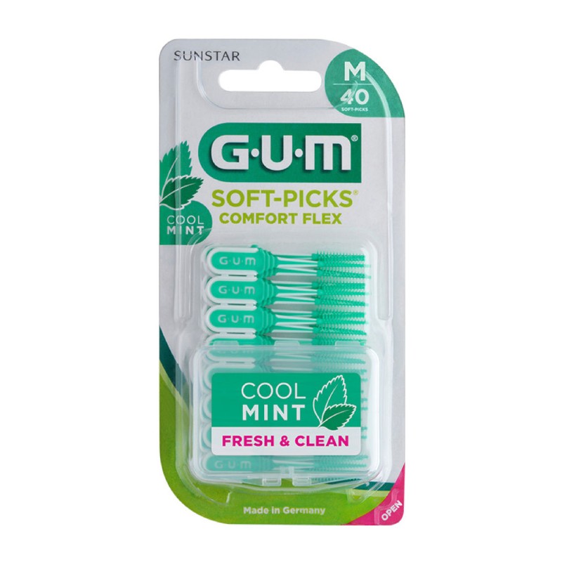 GUM Soft Picks Comfort Flex dantų krapštukai mėtiniai, M dydis N40