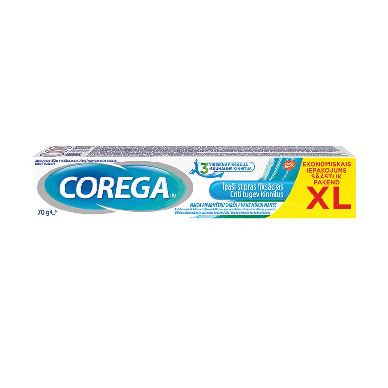 COREGA Extra Strong protezų fiksavimo kremas 70 g