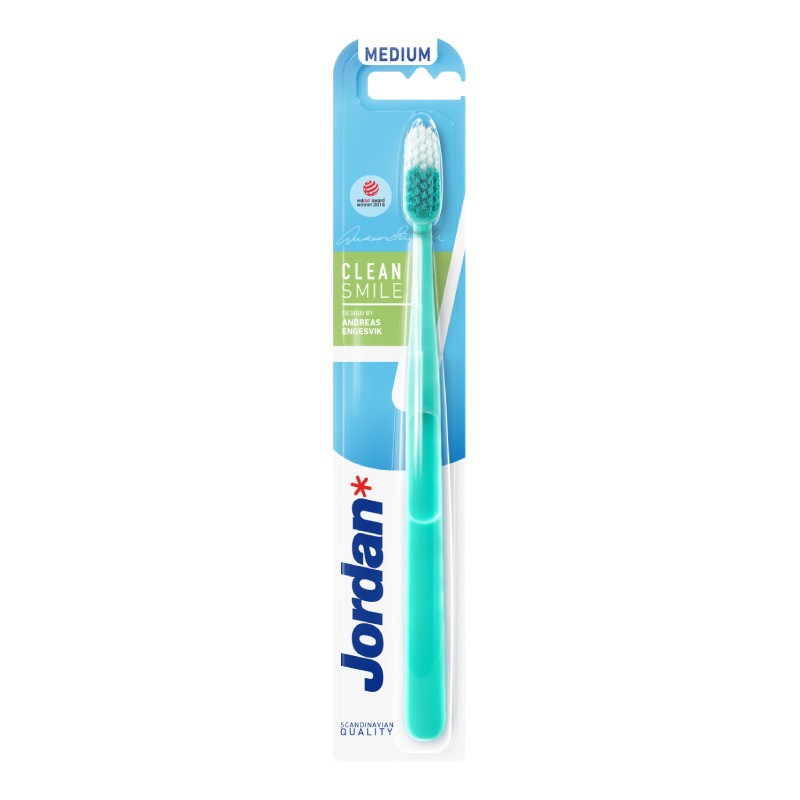 JORDAN Clean Smile vidutinio minkštumo dantų šepetėlis