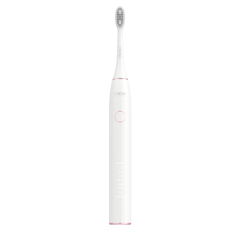 Įkraunamas, elektrinis, garsinis dantų šepetėlis OSOM Oral Care Sonic Electric Toothbrush White OSOMORALV10WH, baltos spalvos