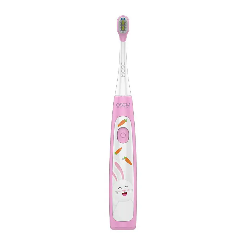 Vaikiškas, įkraunamas, elektrinis, garsinis dantų šepetėlis, rožinis OSOMORALK7PINK
