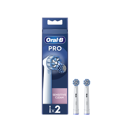 Dantų šepetėlio antgaliai ORAL-B, EB60RX-2 Sensitive Clean Pro, 2 vnt., balti