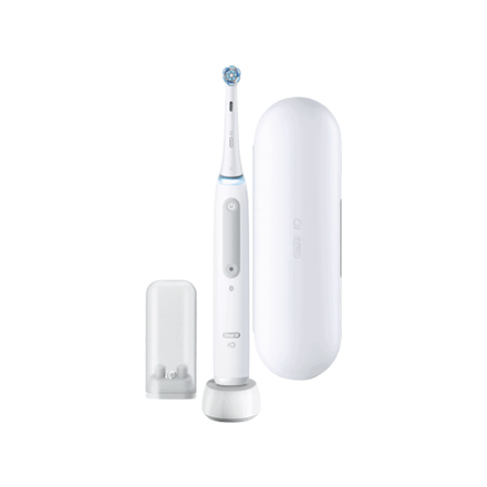 Oral-B | Electric Toothbrush | iO4 | Rechargeable | For adults | Number of brush heads included 1 | Number of teeth brushing modes 4 | Quite White|iO4 Quite White