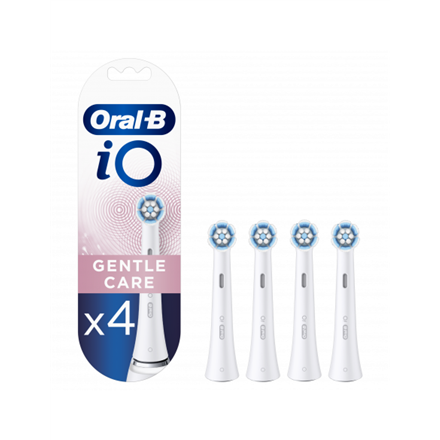 Oral-B | Toothbrush replacement | iO Gentle Care | Heads | For adults | Number of brush heads included 4 | Number of teeth brushing modes Does not apply | White|iO refill Gentle White4