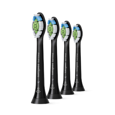 Philips Sonicare W Optimal Black Standard sonic toothbrush heads HX6064/11 4-pack|HX6064/11