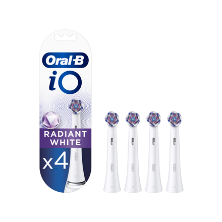 Oral-B | Toothbrush replacement | iO Radiant White | Heads | For adults | Number of brush heads included 4 | Number of teeth brushing modes Does not apply | White|iO Refill Radiant White 4