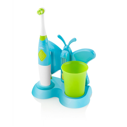 ETA | Toothbrush with water cup and holder | Sonetic  ETA129490080 | Battery operated | For kids | Number of brush heads included 2 | Number of teeth brushing modes 2 | Blue|ETA129490080