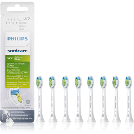 Philips | Toothbrush Heads | HX6068/12 Sonicare W2 Optimal | Heads | For adults and children | Number of brush heads included 8 | Number of teeth brushing modes Does not apply | Sonic technology | White|HX6068/12