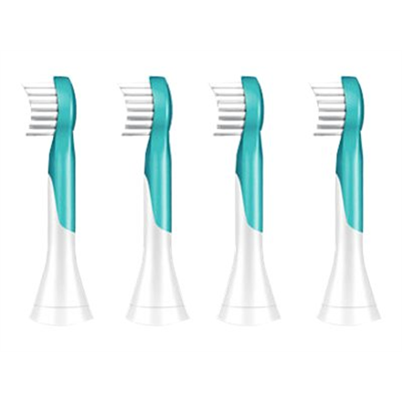 Philips | Sonicare Toothbrush Heads | HX6034/33 | Heads | For kids | Number of brush heads included 4 | Number of teeth brushing modes Does not apply | Aqua|HX6034/33