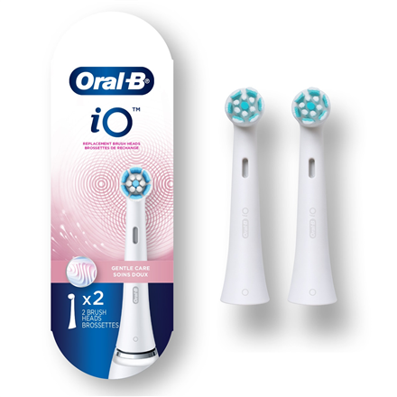 Oral-B | Replaceable Toothbrush Heads | iO Refill Gentle Care | Heads | For adults | Number of brush heads included 2 | Number of teeth brushing modes Does not apply | White|iO Refill Gentle Care 2pcs White