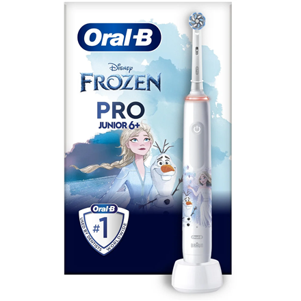 Oral-B | Electric Toothbrush | Frozen Pro Series 3 | Rechargeable | For kids | Number of brush heads included 1 | Number of teeth brushing modes 3 | White|Pro3 Frozen