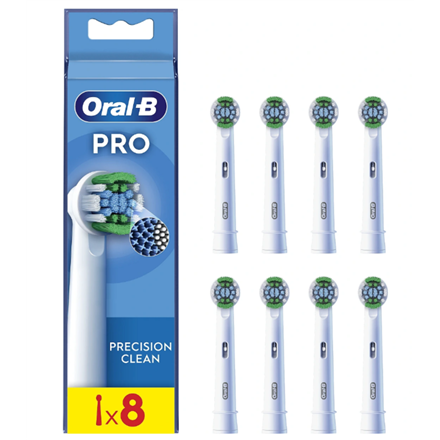 Oral-B | Precision Clean Brush Set | EB20RX-8 | Heads | For adults | Number of brush heads included 8 | White|EB20RX-8