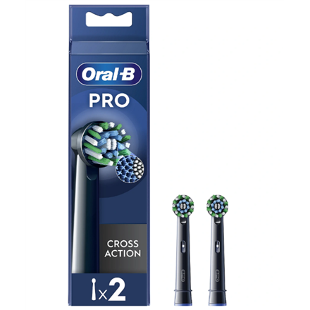 Oral-B | Replaceable toothbrush heads | EB50BRX-4 Cross Action | Heads | For adults | Number of brush heads included 4 | Black|EB50BRX-4