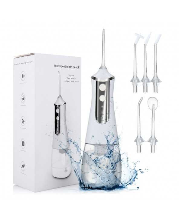 Oral Irrigator USB įkraunamas vandens siūlas Nešiojamas dantų vandens čiurkšlė 350 ml