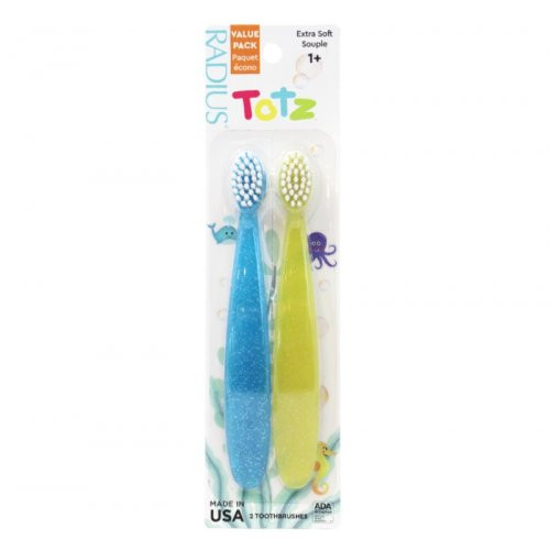 Radius Totz Extra Soft Souple Dantų šepetėlis vaikams  (1 - 5 m.), Blue/Yellow