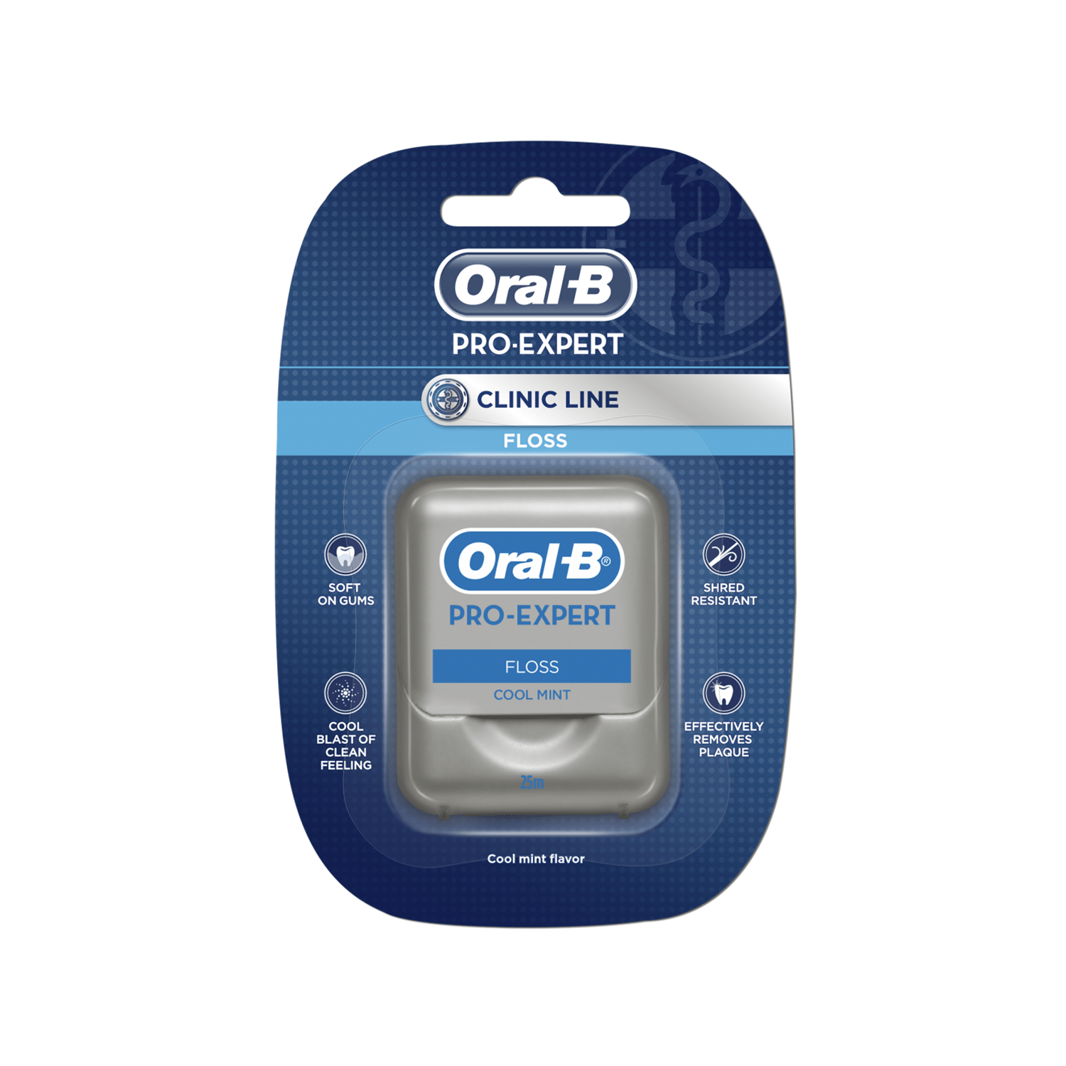 "Oral-B Pro-Expert Clinic Line" mėtų skonio tarpdančių siūlas, 25 m