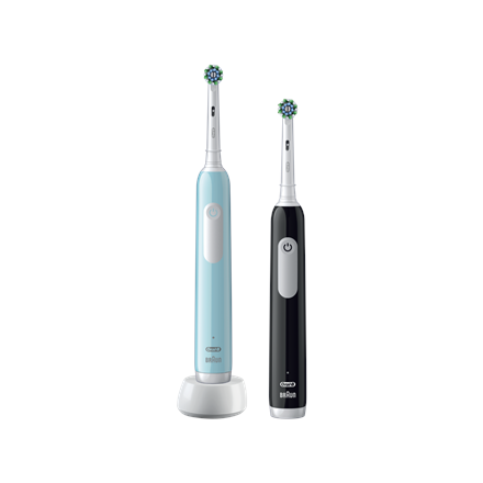 Oral-B | Electric Toothbrush | Pro Series 1 Duo | Rechargeable | For adults | Number of brush heads included 2 | Number of teeth brushing modes 3 | Blue/Black|Pro1 Duo Blue Black