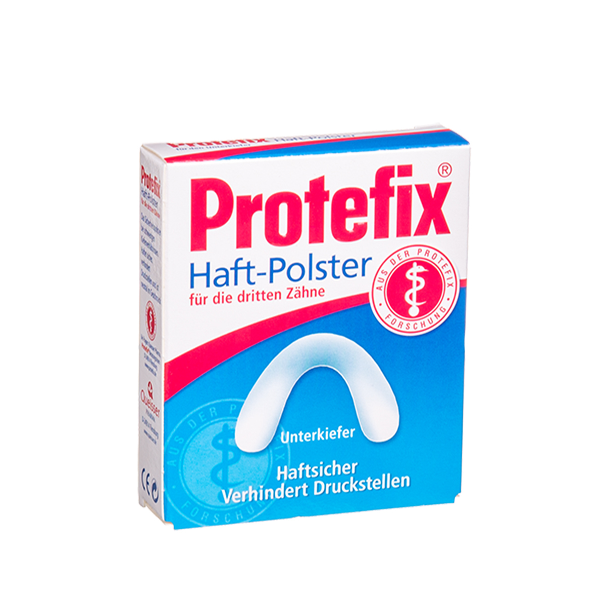 PROTEFIX HALF-POLSTER UK, apatinių dantų protezų pamušalai, fiksuojamieji, 30 vnt.