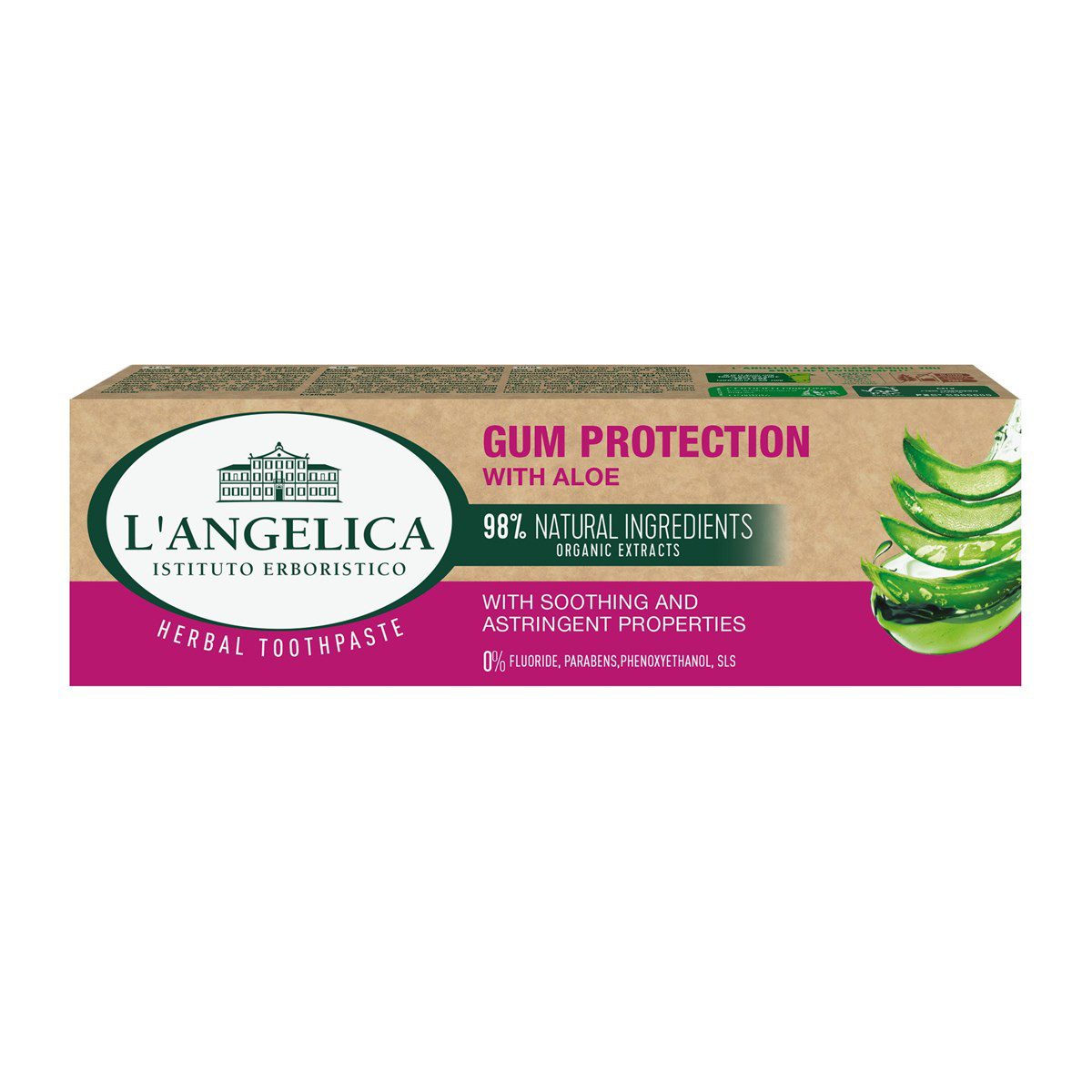 LANGELICA, AUGALINĖ DANTŲ PASTA DANTENŲ APSAUGAI, 75ml