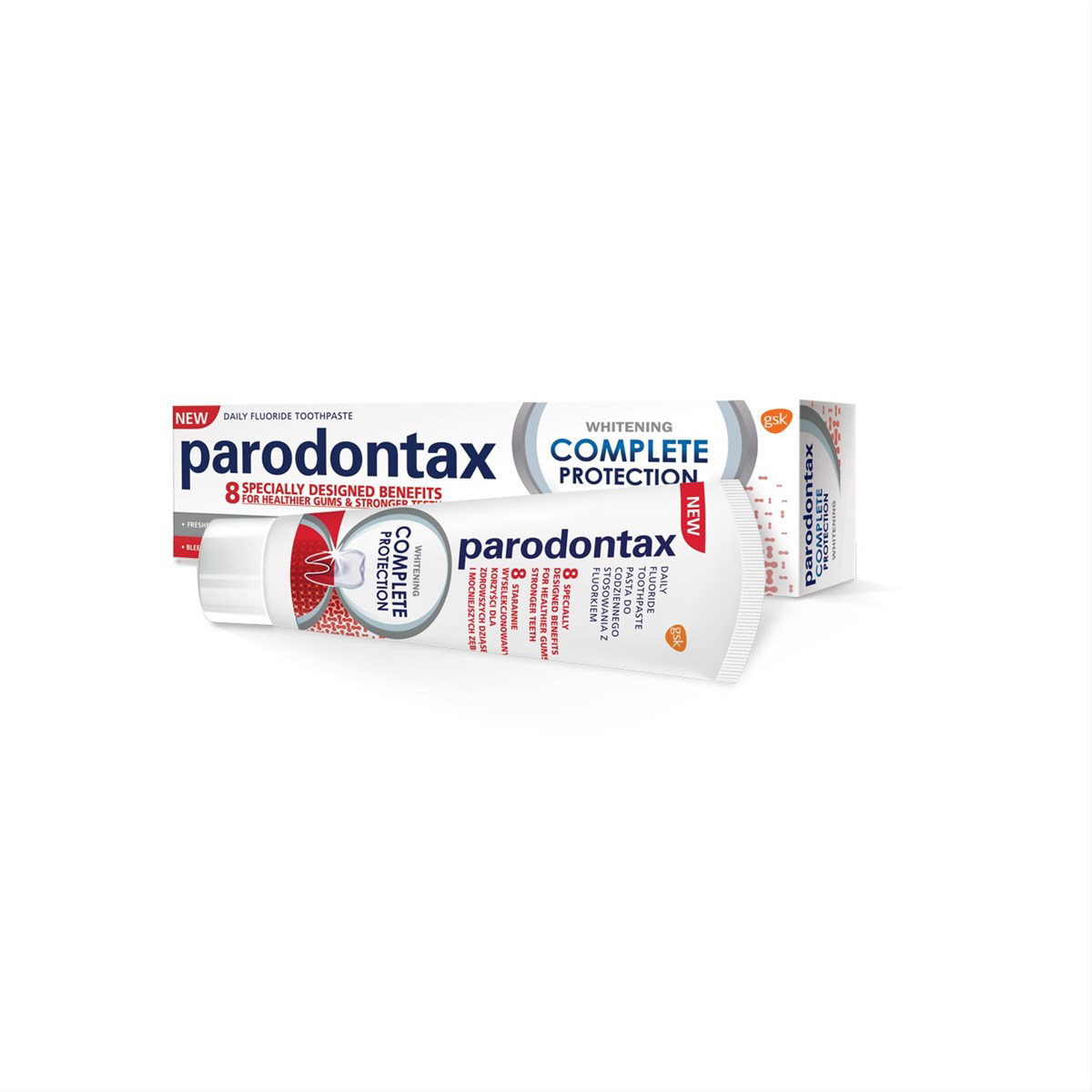 PARODONTAX COMPLETE PROTECTION WHITENING, dantų pasta, 75 ml