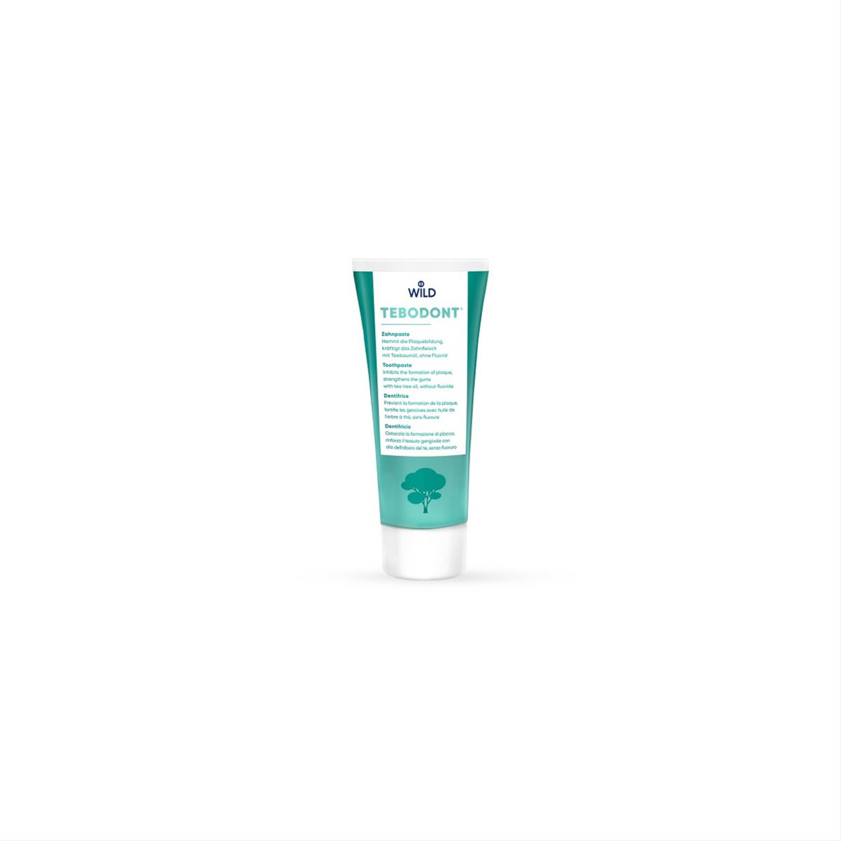 DR. WILD TEBODONT, dantų pasta su arbatmedžio aliejumi, be fluoro, 75ml