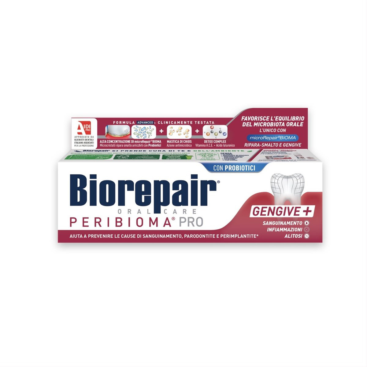 BIOREPAIR PERIBIOMA PRO, dantų pasta su probiotikais, 75 ml.