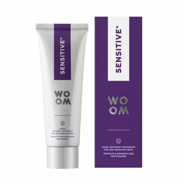 WOOM SENSITIVE +, dantų pasta labai jautriems dantims ir dantenoms, 75, ml