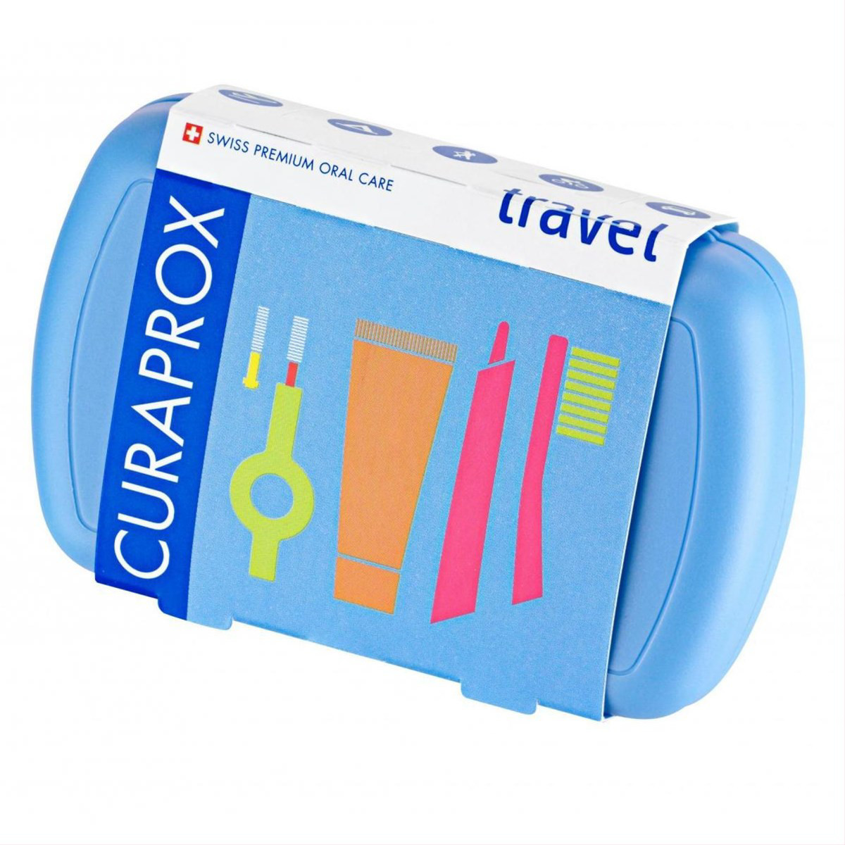 CURAPROX TRAVEL SET, kelioninis rinkinys, mėlynas
