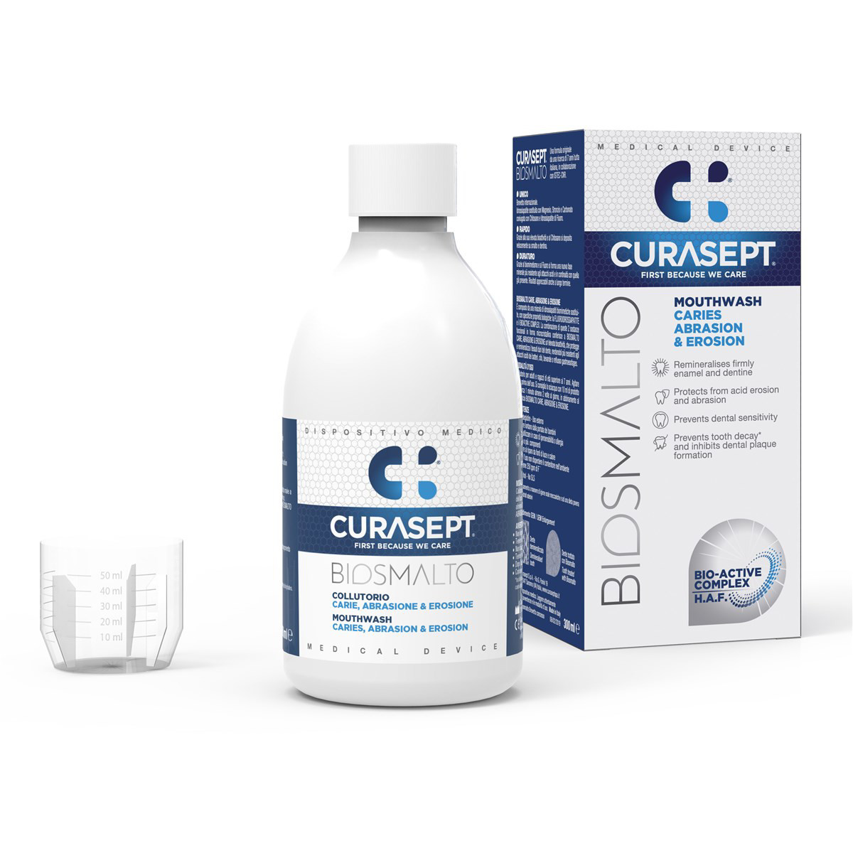 CURASEPT BIOSMALTO CARIES ABRASION AND EROSION, skalavimo skystis, 300ml