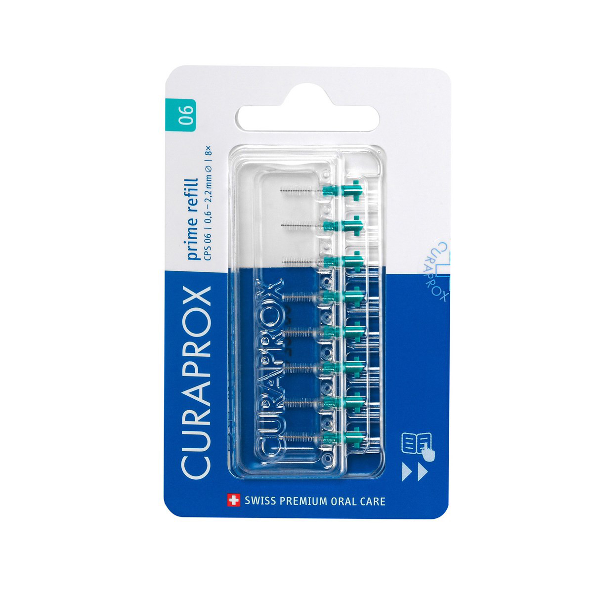 CURAPROX CPS 06, tarpdančių šepetėlių papildymas, 8vnt.