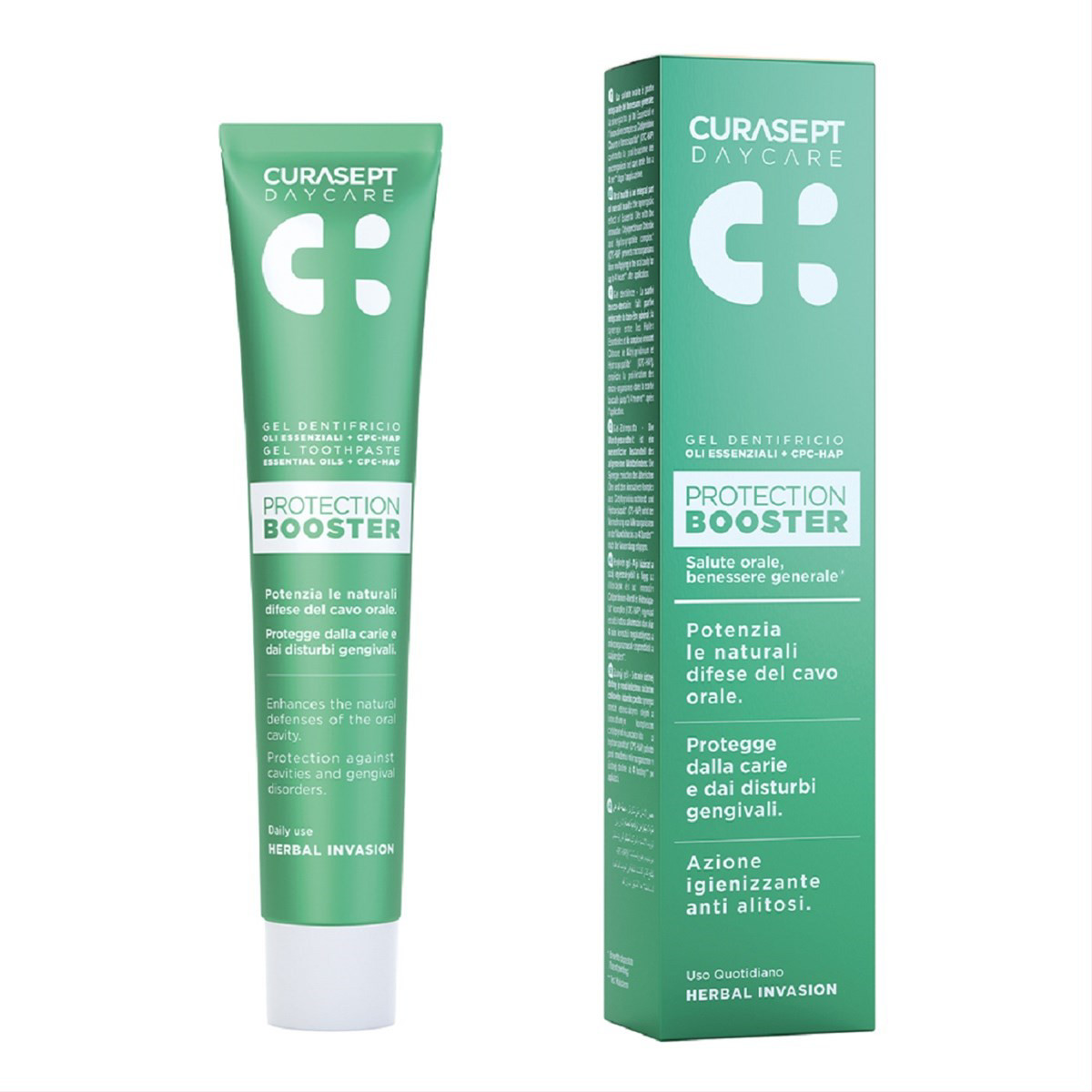 CURASEPT DAYCARE BOOSTER HERBAL INVASION, dantų pasta, 75ml