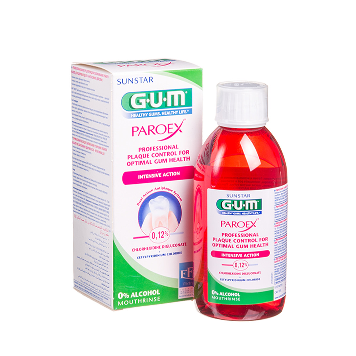 GUM PAROEX, burnos skalavimo skystis, priešuždegiminis, 300 ml