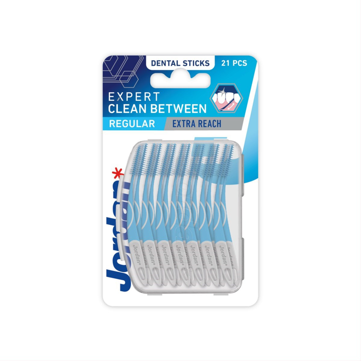 JORDAN CLEAN BETWEEN, tarpdančių šepetėliai/krapštukai, guminiai, N21