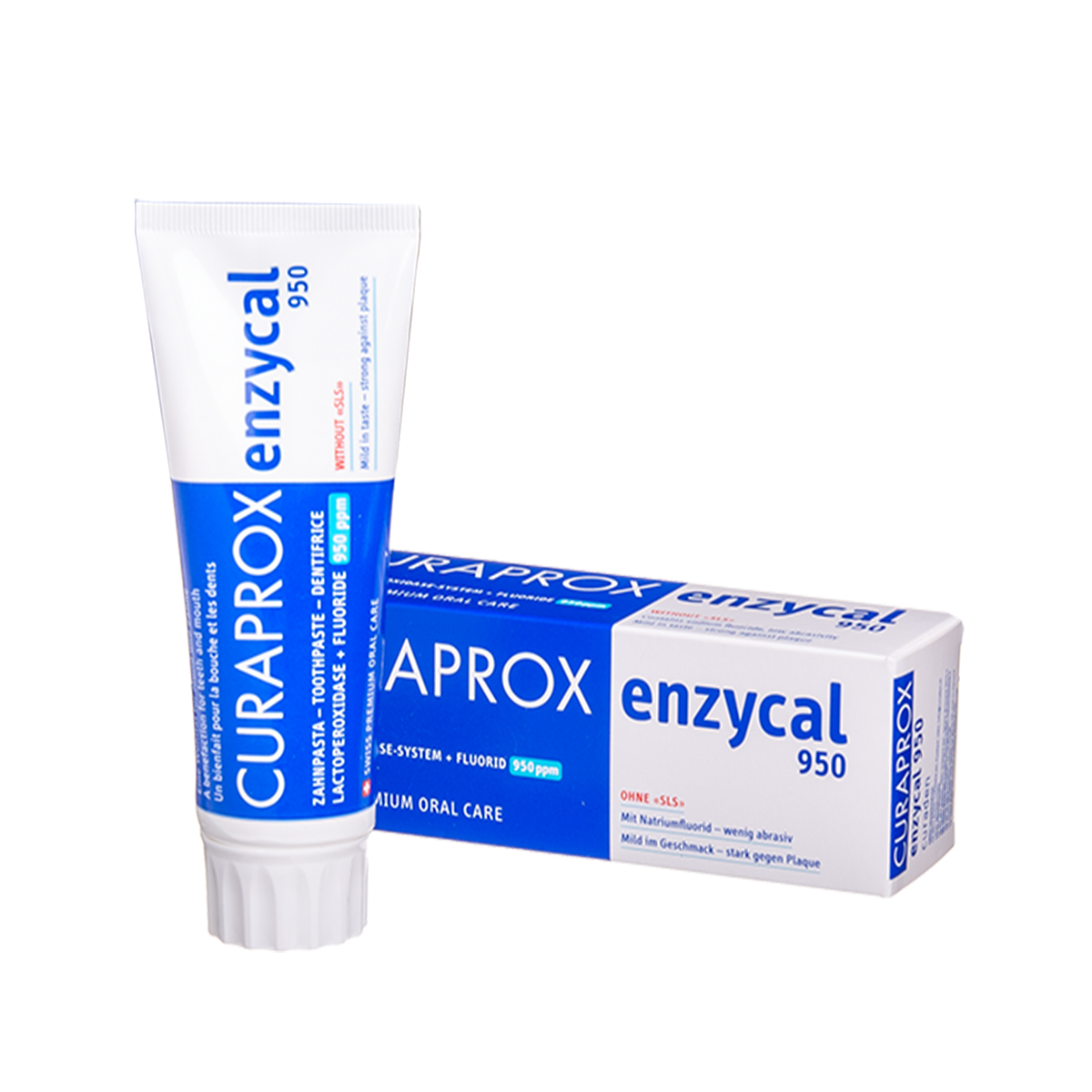 CURAPROX ENZYCAL 950, dantų pasta su fermentais ėduonies profilaktikai, 75 ml