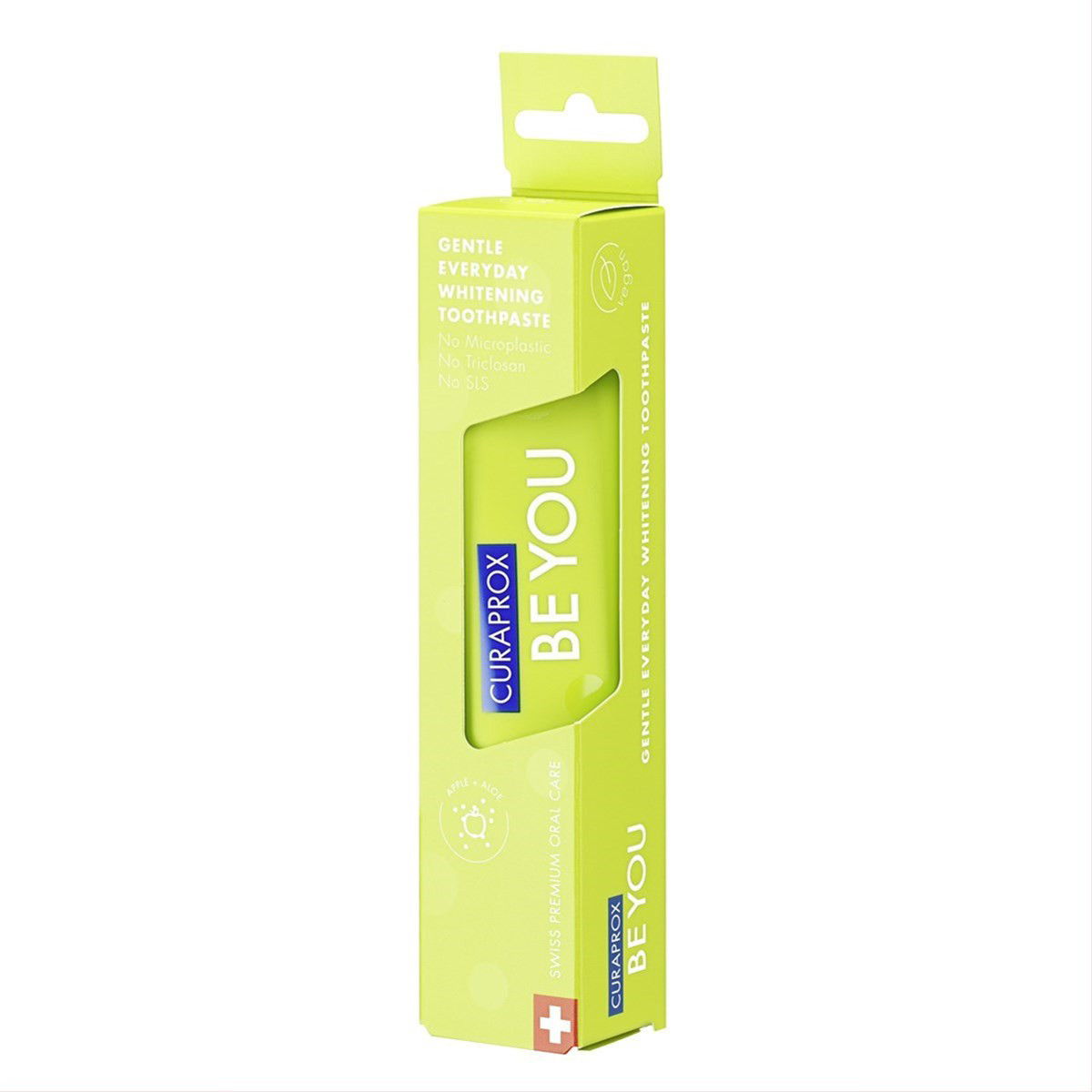 CURAPROX BE YOU, natūraliai balinanti kasdienė dantų pasta, obuolių, alavijų ir mėtų skonio, 60 ml
